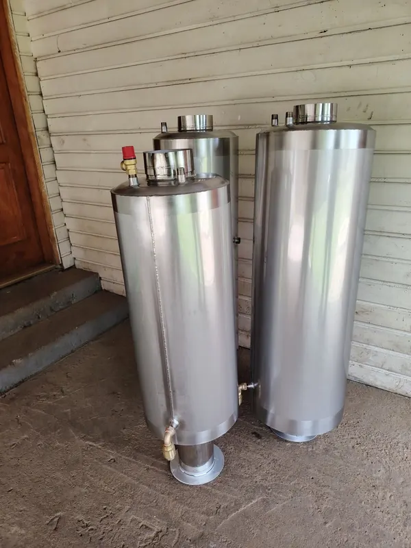 Termocañones de acero inoxidable de 70 litros fabricados en Loncoche